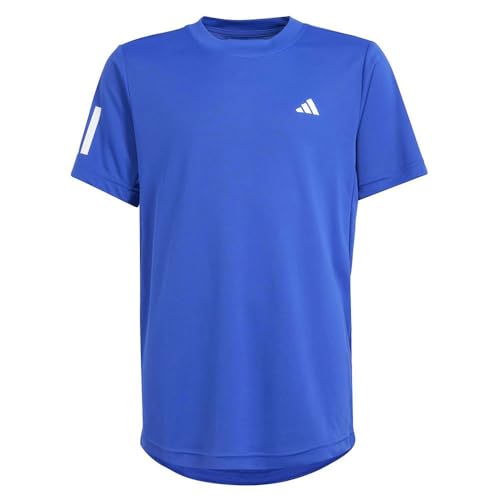 adidas Boy's Club Tennis 3-Stripes Tee T-Shirt, semi Lucid Blue, 15-16 Years von adidas