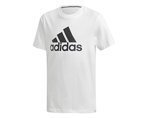 adidas Jungen T-Shirt Must Haves Badge of Sport, White/Black, 128, DV0815 von adidas