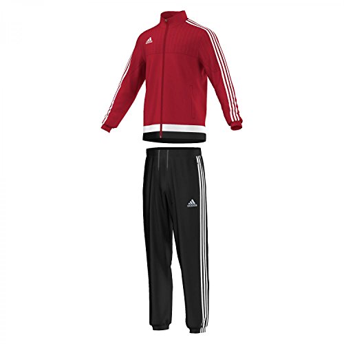 adidas Kinder Sportanzug Tiro15 pre su y Trainingsanzug, Power Red/White/Black, 152 von adidas
