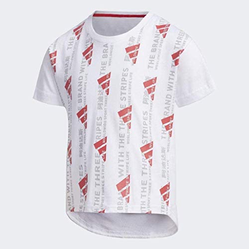 adidas Kinder T-Shirt LG UR SS Tee, Blanco, 116 (5/6 años), FM9811 von adidas