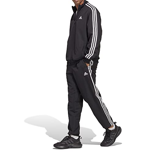 Adidas M 3S Trainingsanzug Black/Black XXL von adidas