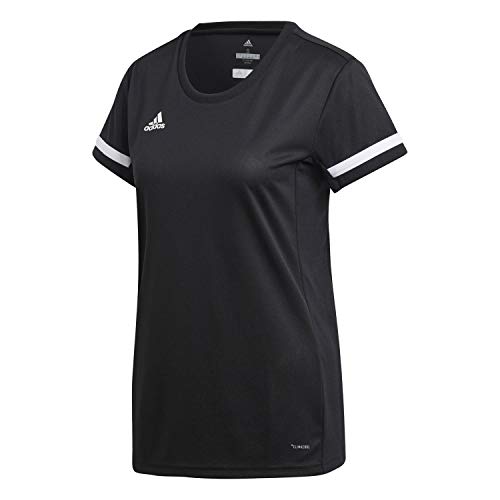 Adidas Jungen Team 19 Jersey T-Shirt, Schwarz-Weiss, 9A von adidas