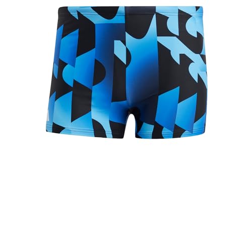 adidas Men's Allover Print Swim Boxers Badehose, Blue Burst, 38 von adidas