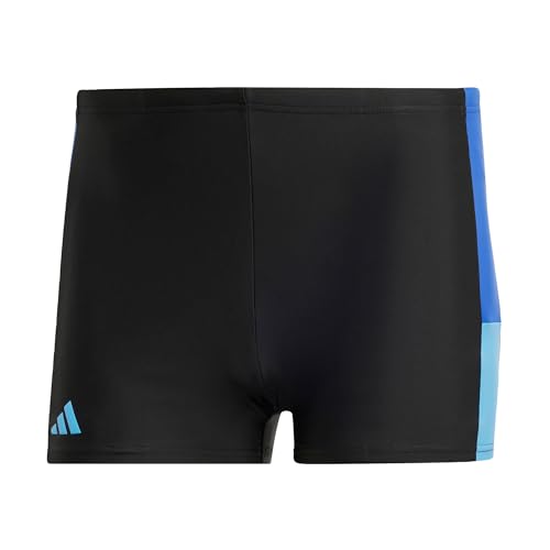 adidas Men's Colorblock Swim Boxers Badehose, Black/Royal Blue/Blue Burst, 32 von adidas