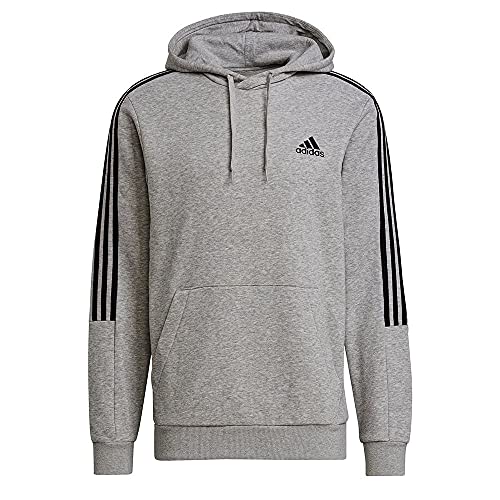 Adidas Men's M Cut 3S HD Sweatshirt, medium Grey Heather/Black, XL von adidas