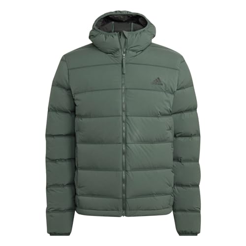 Adidas Mens Jacket (Down) Helionic Stretch Hooded Down Jacket, Green Oxide, HG8717, S von adidas
