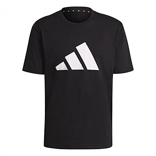 adidas Mens アディダス スポーツウェア フューチャー アイコンズ ロゴ グラフィック 半袖Tシャツ BP068 T-Shirt, Black, M von adidas