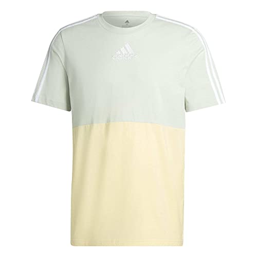 adidas Mens T-Shirt (Short Sleeve) M Cb T, Linen Greelmost Yellow/Alumina, HK2887, L von adidas