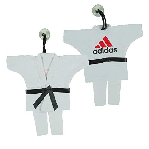 Mini Karate Anzug 16 cm Jacke Deko Anhänger Schlüsselanhänger weiß Karatejacke Karateanzug klein Geschenk Idee Judo Gi Taekwondo Ju Jutsu Tae Kwon Do BUDO Kampfsport … von adidas