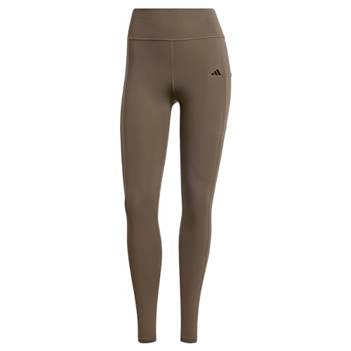 adidas Damen Optime Full-Length Leggings, Shadow Olive, L von adidas