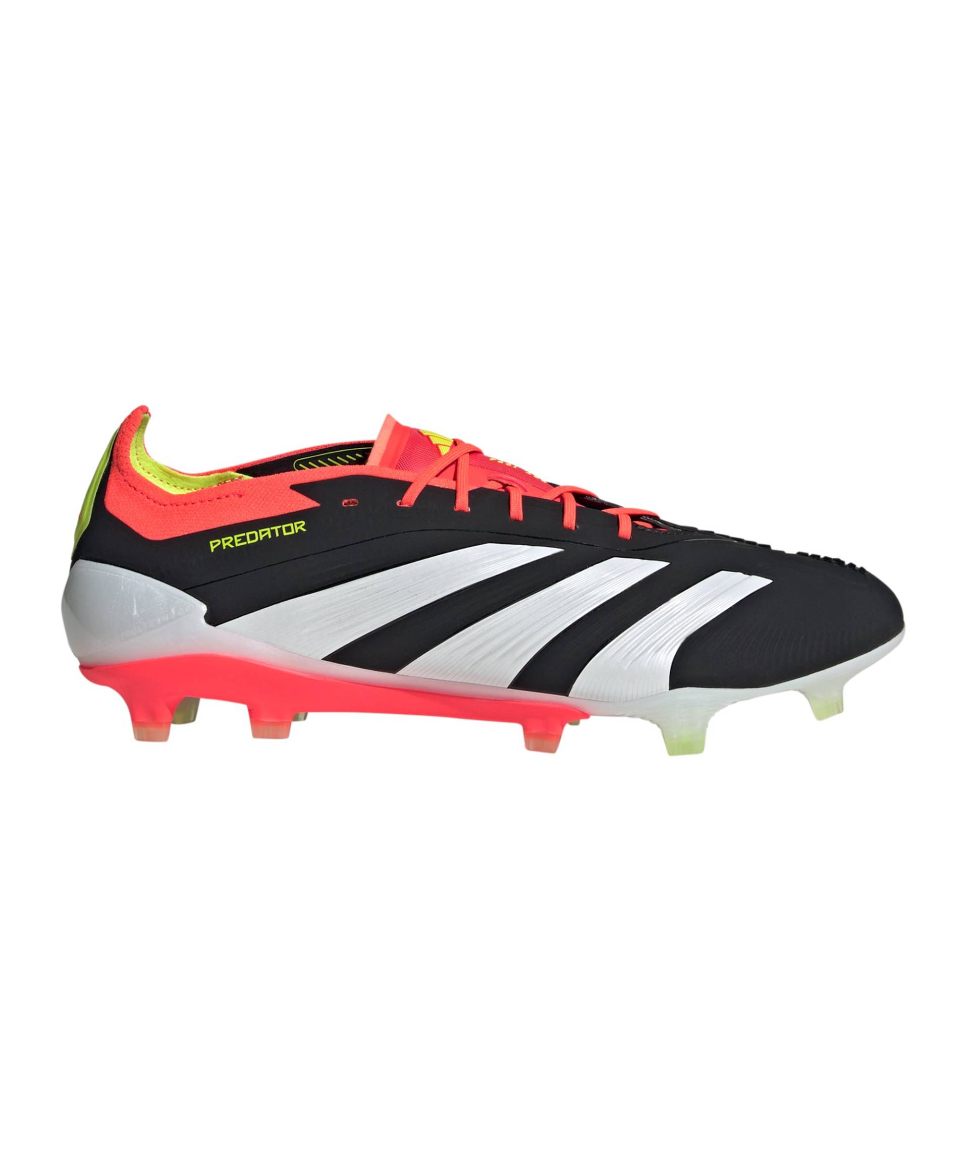 adidas Predator Elite FG Solar Energy Schwarz Weiss Rot von adidas