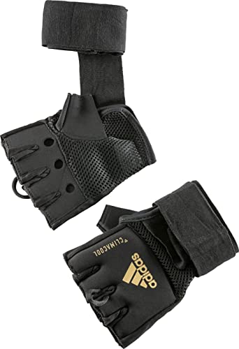 adidas Unisex Handschuhe Quick Wrap Speed Handschuhe, Black/Gold, S/M, ADISBP012 von adidas