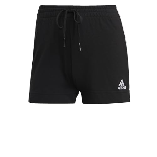 adidas Damen Essentials Slim Shorts, Black/White, XL von adidas