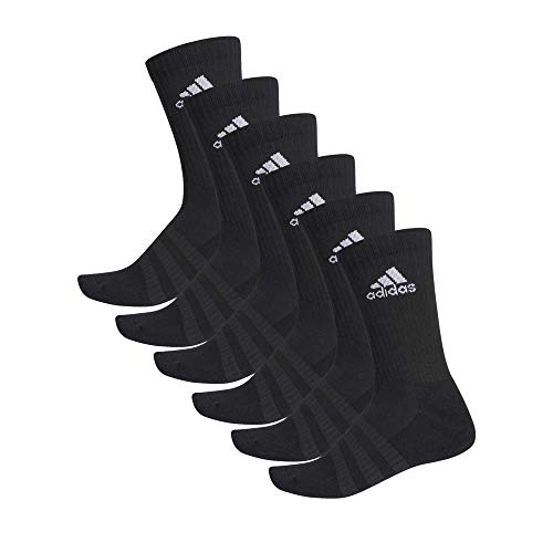 adidas 6 Paar Cushion Crew Socken, Black, L von adidas