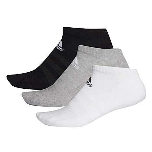 adidas Unisex Gewatteerde laag uitgesneden Socken, Medium Grey Heather/White/Black, L EU von adidas