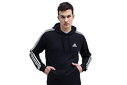 Adidas Essentials 3-Stripes Hoodie GK9062, Mens Sweatshirt, Black, S EU von adidas