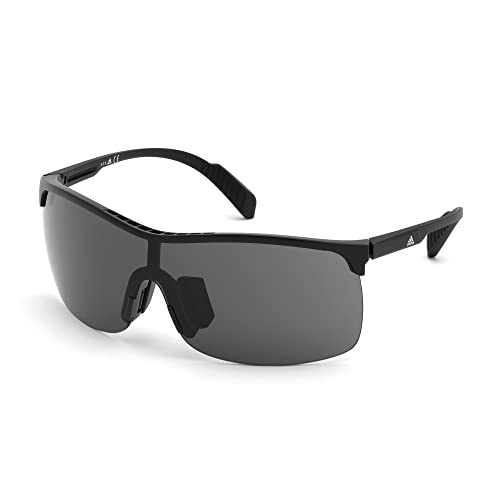 adidas Sport - Sonnenbrille, SP0003 - Maske-Form, Farbe glänzendes Schwarz, Gläsern farbe Rauch von adidas