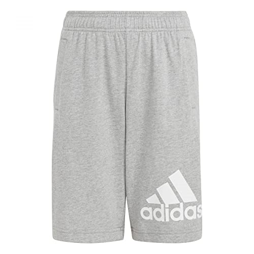 Adidas Unisex Kinder Shorts (1/2) U Bl Short, Medium Grey Heather/White, HY4720, 152 von adidas