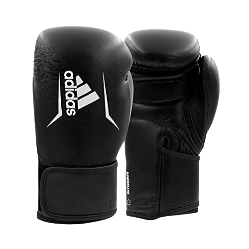 adidas Unisex-Boxhandschuhe Speed 175, Leder, für Training, Fitness, Sparring, Fitnessstudio, Kickboxen, 284 g, 340 g, 397 g, 453 g, Schwarz von adidas
