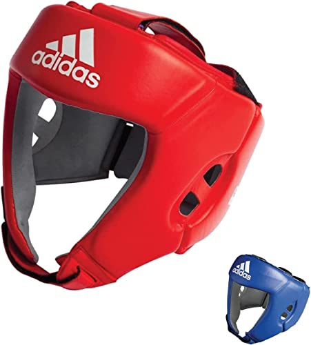 adidas Unisex – Erwachsene IBA Boxing Head Guard Kopfschutz, Rot, M von adidas