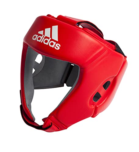 adidas Unisex – Erwachsene IBA Boxing Head Guard Kopfschutz, Rot, S von adidas