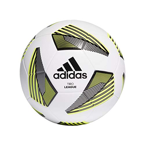 Adidas Unisex – Erwachsene TIRO LGE TSBE Fußball, Weiß/Schwarz/Silberne Metall/Team Solargelb, 5 von adidas