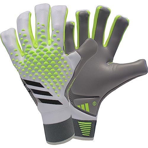 Adidas Unisex Goalkeeper Gloves (Fingersave) Pred Gl Pro Fs, White/Lucid Lemon/Black, IA0853, 9- von adidas