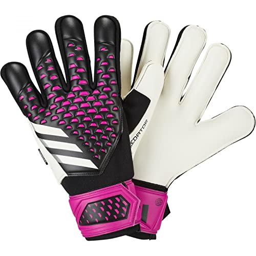 adidas Unisex Goalkeeper Gloves (Fingerschme) Pred Gl MTC Fs, Black/White/Team Shock Pink, HN3340, Size 10- von adidas