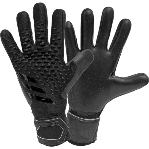 adidas Unisex Goalkeeper Gloves (W/O Fingersave) Predator Competition Goalkeeper Gloves, Black/Black/Black, HY4074, 10 von adidas