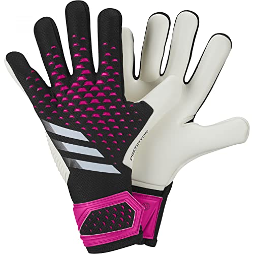 adidas Unisex Goalkeeper Gloves (W/O Fingersave) Predator Competition Goalkeeper Gloves, Black/White/Team Shock Pink, HN3342, 12 von adidas