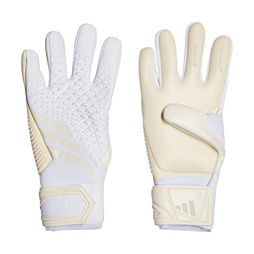 adidas Unisex Goalkeeper Gloves (W/O Fingersave) Predator Competition Goalkeeper Gloves, White/Grey One/White, IJ2994, 8 von adidas