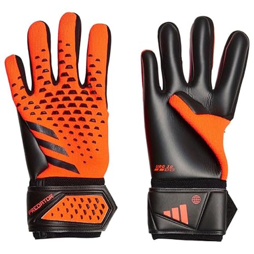 adidas Unisex Goalkeeper Gloves (W/O Fingersave) Predator League Goalkeeper Gloves, Solar Orange/Black/Black, HN3339, 8- von adidas