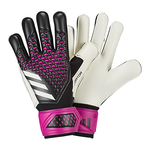 adidas Unisex Goalkeeper Gloves (W/O Fingersave) Predator Match Goalkeeper Gloves, Black/White/Team Shock Pink, HN3338, 10 von adidas