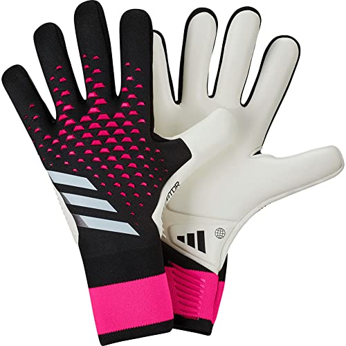 adidas Unisex Goalkeeper Gloves (W/O Fingersave) Predator Pro Goalkeeper Gloves, Black/White/Team Shock Pink, HN3345, 7- von adidas