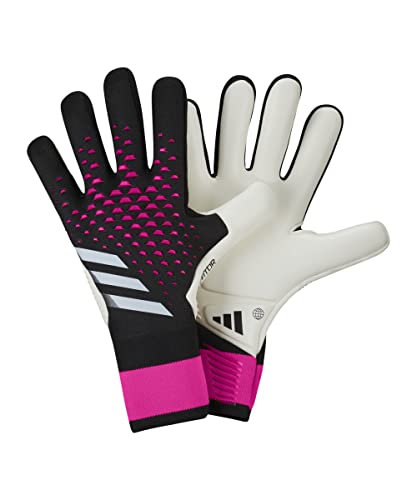adidas Unisex Goalkeeper Gloves (W/O Fingersave) Predator Pro Goalkeeper Gloves, Black/White/Team Shock Pink, HN3345, 8 von adidas