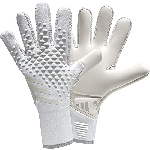 adidas Unisex Goalkeeper Gloves (W/O Fingersave) Predator Pro Goalkeeper Gloves, White/White/White, IJ1870, 10 von adidas