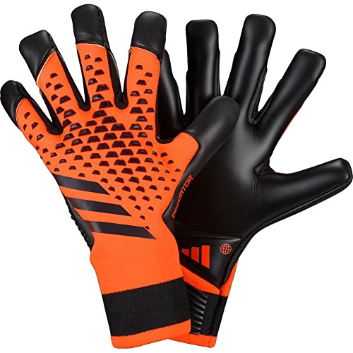 adidas Unisex Goalkeeper Gloves (W/O Fingersave) Predator Pro Hybrid Goalkeeper Gloves, Solar Orange/Black/Black, HN3344, 9- von adidas