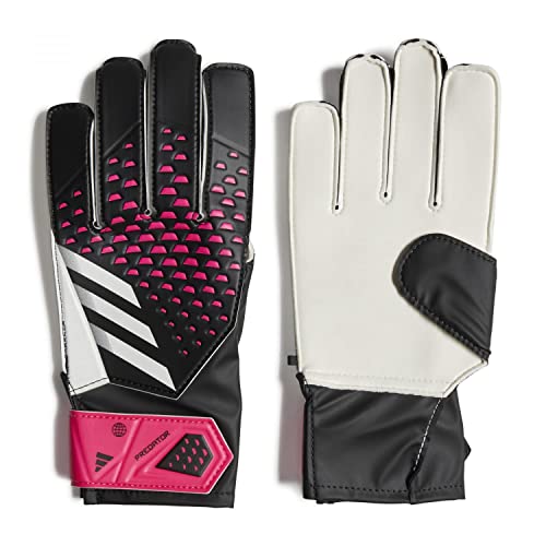 adidas Unisex Goalkeeper Gloves (W/O Fingerschme) Pred Gl Trn J, Black/White/Team Shock Pink, HN5576, Size 3 von adidas