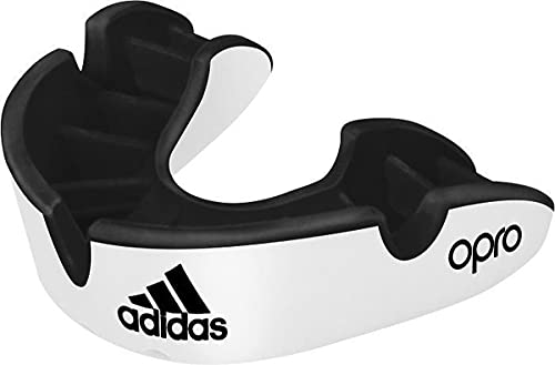 adidas Unisex Jugend Opro Gen4 Silber Mundschutz, weiß/schwarz, Junior von adidas