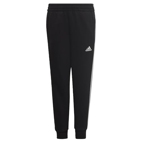 Adidas Unisex Kids Pants (1/1) Essential 3-Stripes Joggers, Black/White, H65796, 128 von adidas