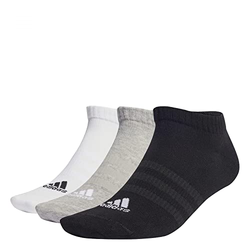 adidas Unisex Kinder Socken T Spw Low 3P, Medium Grey Heather/White/Black, IC1337, KXXL von adidas
