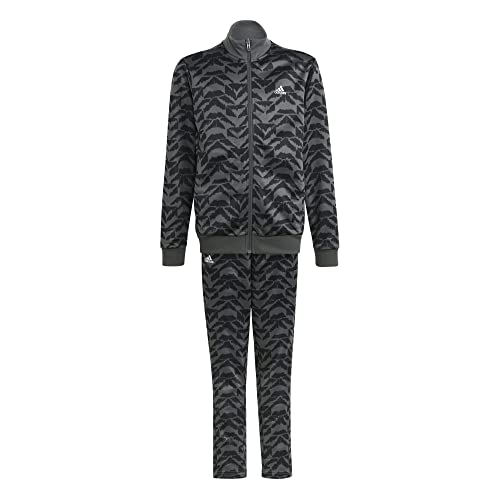 adidas Unisex Kinder Tracksuit U Ft Track Suit, Grey Six/Black/White, HR6401, 164 von adidas