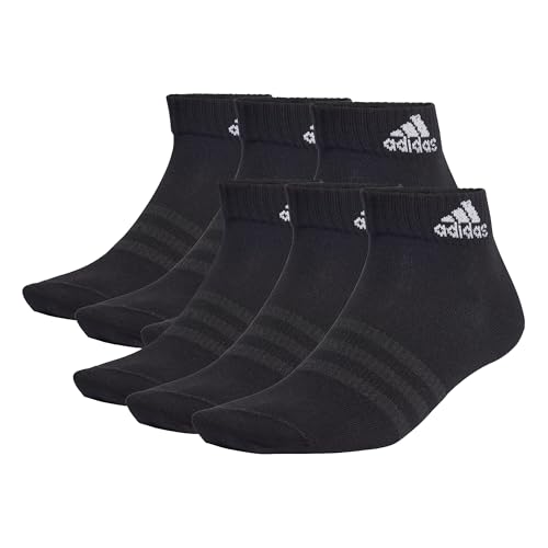 adidas Unisex Thin and Light Sportswear Ankle Socks 6 Pairs, Black/White, 4.5-6 von adidas