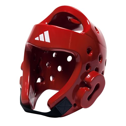 adidas WT Taekwondo Martial Arts Dipped Foam Head Guard Protector Kopfschutz, rot, S von adidas