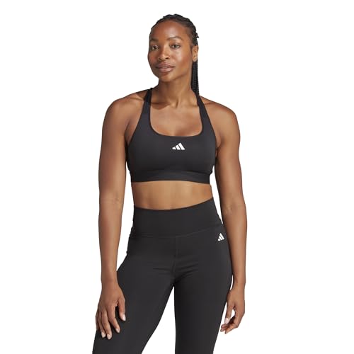 adidas Women's Powerreact Training Medium-Support Bra Sport-BH, Black, XS A-B von adidas