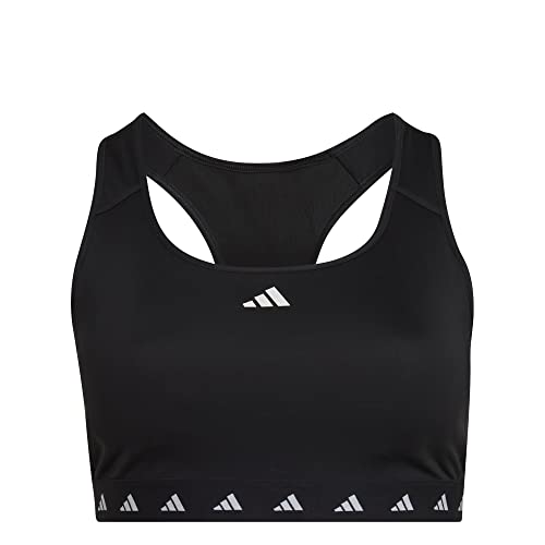 Adidas Womens Workout Bra - Medium Support Powerreact Training Medium-Support Techfit Bra (Plus Size), Black, HN7282, 1X von adidas