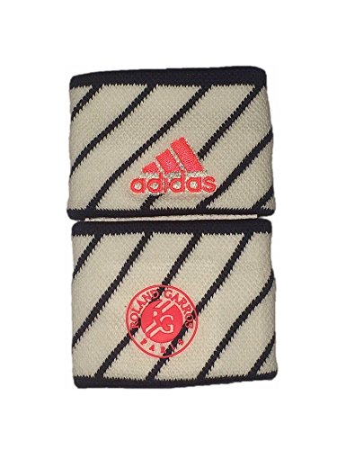 adidas Wristband Set 2 Tennis Stretch Schweißbänder Garros - Weiß/Navy von adidas