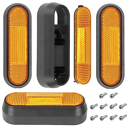 aibiku Roller Seitenabdeckung mit Reflektor für Xiaomi M365, Pro,1S, Essential, Pro2, Mi3, für Segway Ninebot Max G30 Serie, Scooter Zubehör (Orange) von aibiku