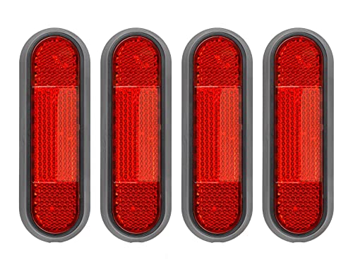 aibiku Roller Seitenabdeckung mit Reflektor für Xiaomi M365, Pro,1S, Essential, Pro2, Mi3, für Segway Ninebot Max G30 Serie, Scooter Zubehör (Rot) von aibiku