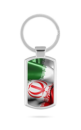 Schlüsselanhänger mit Gravur Wunschtext Name Iran Fahne von aina